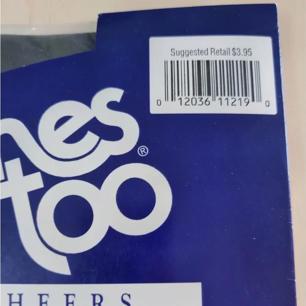 HANES TOO Vintage 1997 Sheer Barely Black Reinforced Pantyhose Size AB Style 116